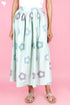 Poplin Midi Skirt  In Block Print